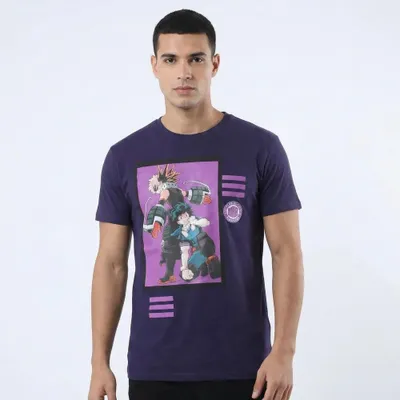 Produktbild von Anime My Hero Academia Herren Kurzarm T-Shirt Shirt – Blau / S