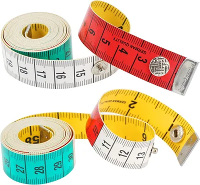 Produktbild von 2 Stück Schneidermaßband 150 cm/60 Zoll, Doppelskala, Weiches Maßband für Körpermaße