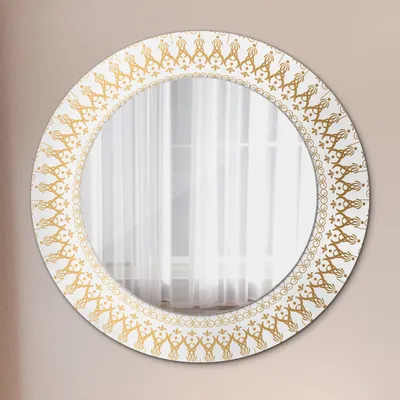 Produktbild von Ø60cm Modern Spiegel - Wandspiegel Wandmontage- Schlafzimmer - indisch mandala