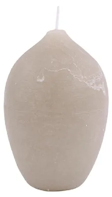 Dekorative Kerze Anaga, Rauchquarz, 8 x 11,5 cm, braun