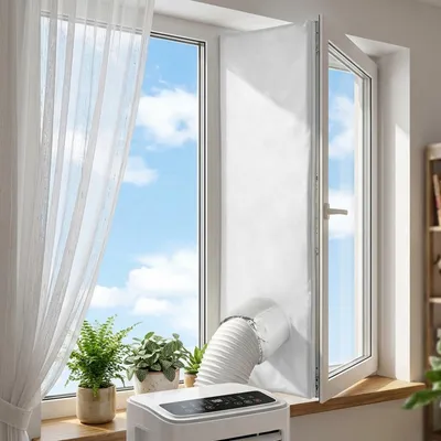 Fensterabdichtung für Klimaanlagen, 400 cm, wasserdicht, ohne Bohren