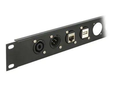 Obrázek produktu pro DELOCK Keystone Halterung 1 Port D-Typ (XLR) schwarz