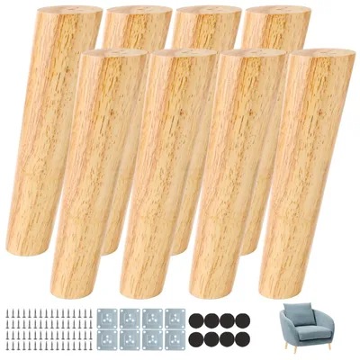 Produktbild von Omgoods – Set aus 8 Holzmöbelbeinen für Tische und Bänke