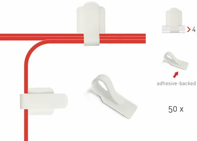 Obrázok produktu pre Label-the-cable WALL, Nylon, Polyester, Čierna, Biela, 33 mm, 90 mm, 50 kusov