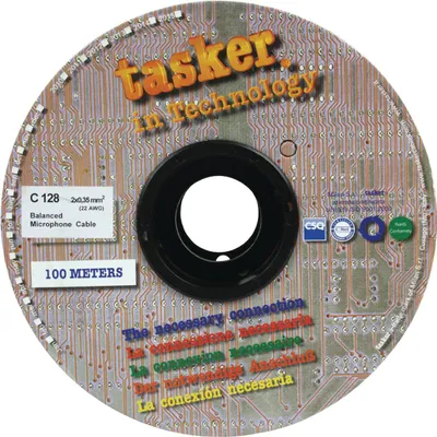 Produktbild von Mikrofonkabel auf Rolle 2x 0.35 mm² 100 m Schwarz