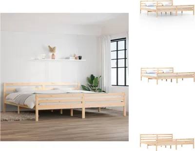 Produktbild von vidaXL Massivholzbett 200x200 cm -  Betten & Bettgestelle