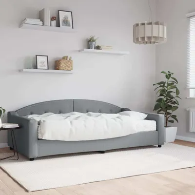 Immagine prodotto di Maison Exclusive - Divano letto con materasso grigio chiaro 100x200 cm in tessuto