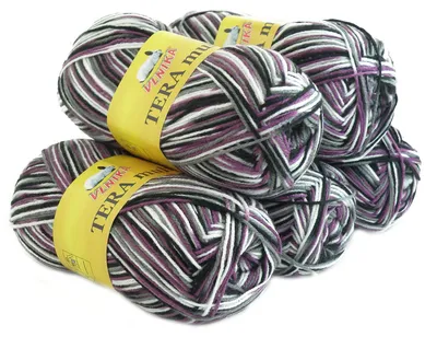 5 x 100g Strickgarn Häkelgarn TERA MULTI, Farbwahl - mehrfarbig bunt Farbverlauf