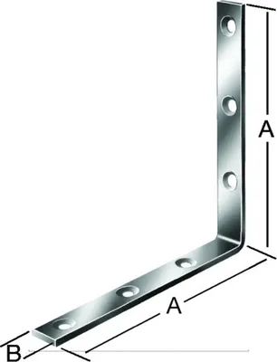 Image de VORMANN Equerre forte 120x120x20x5mm acier, galvanisé