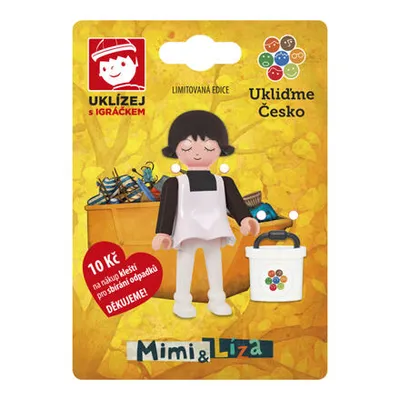 Produktbild von Igracek Efko Clean mit Igráček Mimi und Lisa Figurka Mimi mit einem Eimer
