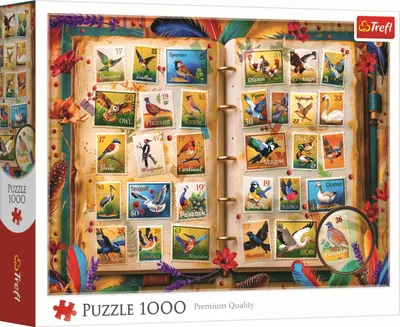 Produktbild von Trefl, Briefmarkensammlung Vögel, 1000 Teile Puzzle