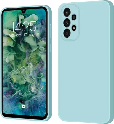 Produktbild von Hülle für Samsung Galaxy A33 5G Case Cover Bumper Silikon Softgrip Schutzhülle Farbe: Hellblau