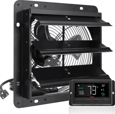 Zdjęcie produktu dla Wentylator wyciągowy 254mm EC 843CFM z regulacją temp./wilg. do garażu