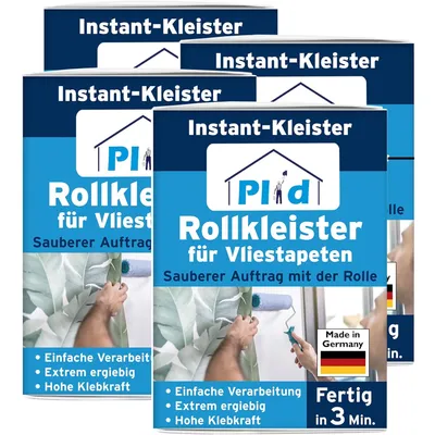 Produktbild von Plid Rollkleister Kleister Tapetenkleister Vliestapetenkleister Tapetenleim 4x200gr.