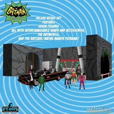 Produktbild von Mezco Toys Batman 1966 Classic TV Series 5 Points Action Figures Deluxe Box Set 9 cm MEZ17050