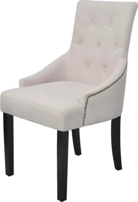 Obrázok produktu pre vidaXL Stoličky do jedálne 2 ks. Krémovo sivá látka