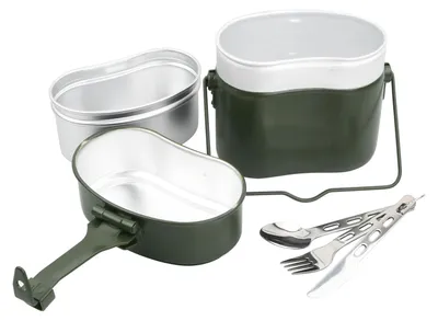 Image de Ensemble de cuisine en aluminium pour camping, idéal pour les activités de plein air