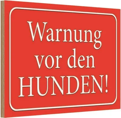 Produktbild von vianmo Holzschild 12x18 cm Warnung vor den Hunden Warnschild Hinweisschild
