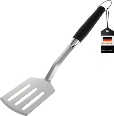 Image de bremermann spatule pour barbecue | longs couverts à barbecue en acier inoxydable avec manche souple