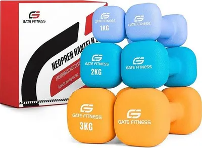 Immagine prodotto di Set di manubri corti a campana, 6 pezzi, per il fitness