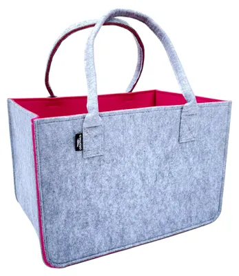 Produktbild von Filztasche COW Große Einkaufstasche 40x27x27cm Aufbewahrungstasche Kaminholztasche Filz Tasche Shopping-Bag Mit Tragegriff