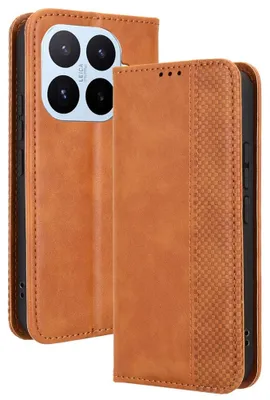 Produktbild von Xiaomi 17T Pro Hülle - Coverup Vintage Style Klapphülle - Braun