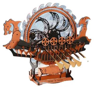 Obrázok produktu pre Model vikingskej lode, ekologické drevo, pohyblivá konštrukcia, LK802