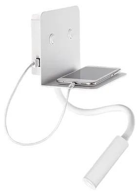 Zdjęcie produktu dla Nowoczesna metalowa lampa ścienna LED w kolorze białym