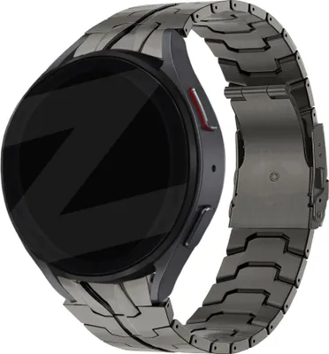 Produktbild von Bandz Stahlarmband „Iron“ Samsung Galaxy Watch 7 (40&44mm) / Galaxy Watch 6 (Classic) / Galaxy Watch 5 (Pro) / Watch 4 (Classic) / Watch FE – Smartwatch-Armband inklusive Uhrenverkürzer – Graphit