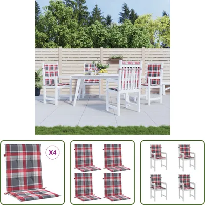 Produktbild von The Living Store Gartenstuhlauflagen für Niedriglehner 4 Stk. 100x50x3 cm