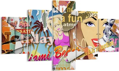 Produktbild von Bild auf Leinwand - Leinwandbild - Graffiti modern - 125x70cm - Wand Bild - Wanddeko - Wandbilder - Leinwanddruck - Bilder - Kunstdruck - Wanddekoration - Leinwand bilder - Wandkunst - EA125x70-3622