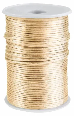 90m Satinschnur Ø2mm, 100% Polyester apricot