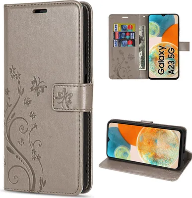 Produktbild von Hülle für Samsung Galaxy A23 5G Schutzhülle Handy Tasche Handyhülle Flip Etui Grau