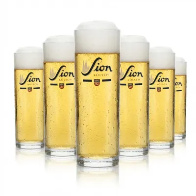 Produktbild von 6x Sion Bier Glas 0,3l Kölsch Stange Gläser Tulpe Becher Willi Köln Rastal Beer