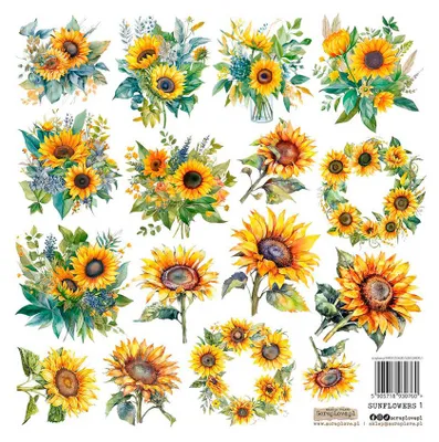 Produktbild von AUFKLEBER Dekor Stickers - ScrapLove - Sonnenblumen 1