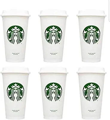 Produktbild von Wiederverwendbare Grande Becher, recycelbar, Kunststoff, 473 ml, 6 Stück