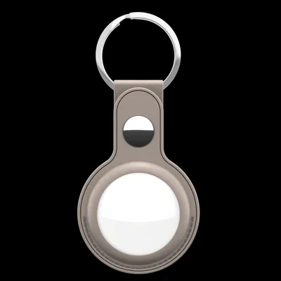 Produktbild von KeyBudz AirTag Schlüsselring – Handgefertigt aus echtem Leder – Sicherer Sitz für AirTag – Hakenbeutel zur Aufbewahrung kleiner Gegenstände