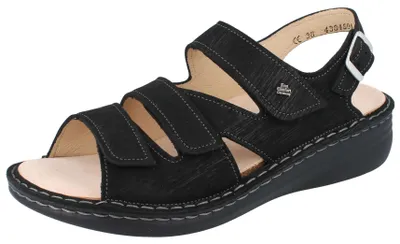 Produktbild von FINN COMFORT Mellow Praia Damen Sandale schwarz Nubukleder - Größe: 42