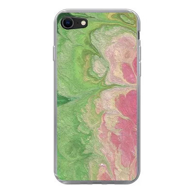Produktbild von MuchoWow® Handyhülle Schutzhülle Hülle für iPhone 7 Farbe - Kunst - Psychedelisch Silikon Softcase Handy Hülle - Kartenhalter