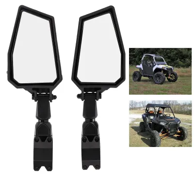 Image de Miroir latéral réglable 180 degrés - Accessoire UTV - Pince en aluminium - 1,75 pouces