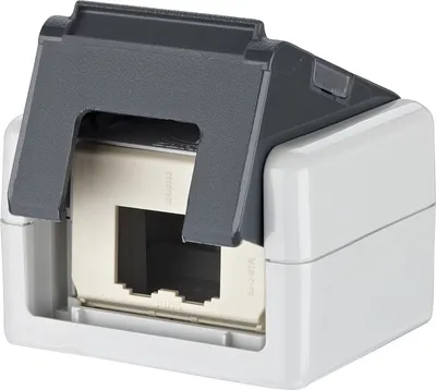 Produktbild von METZ CONNECT Modul IP20 AP-Gehäuse grau, mit PK-Auslass unbestückt