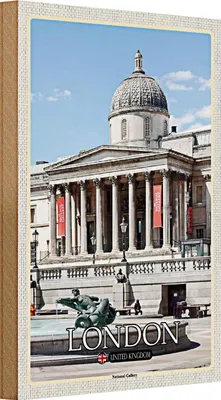 Produktbild von Holzschild Städte London England UK National Gallery 20x30cm