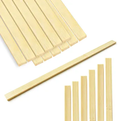 30 Holzleisten 18x5x300mm, Bambus, Bastelholz, Rührstäbe