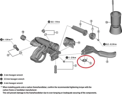 Produktbild von SHIMANO Hebel-Klemmfeder für BL-M9220 links, Distanzstück - präziser Hebelhal...