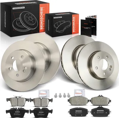 Productafbeelding van Frankberg 4x remschijven 8x remblokken vooras achteras voor Benz C-Klasse W