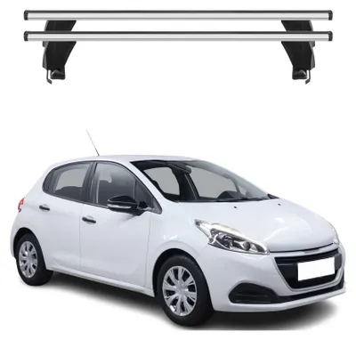 Produktbild von Menabo Dachträger Grundtäger für Peugeot 208 2015-2019 FL 50kg Alu Silber 2 tlg, KI-generiertes Bild