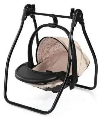 Image de Bayer Design 63875AA, ensemble 4 en 1 pour poupées : chaise haute, porte-bébé, lit et balancelle. Idéal pour de nombreux jeux de rôle, à partir de 3 ans