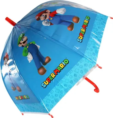 Produktbild von Super Mario Luigi Kinder Regenschirm Stabregenschirm Schirm D 70 cm