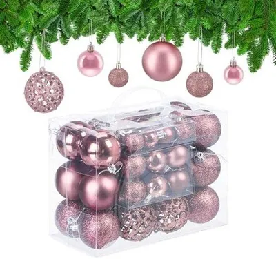 Image de Lot de 50 coupelles de Noël roses aux finitions variées