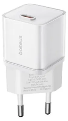 Obrázok produktu pre Baseus GaN5S nabíjačka (P10162503213-00) – USB-C, 20 W, biela